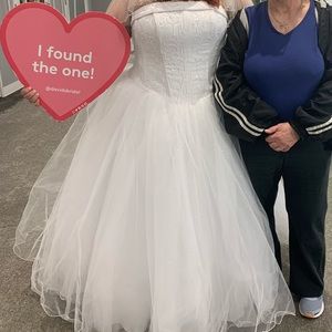 David’s Bridal Tulle ball gown